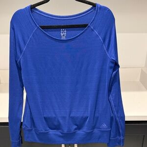 Adidas Women's Vibrant Blue Long Sleeve Top. Size M